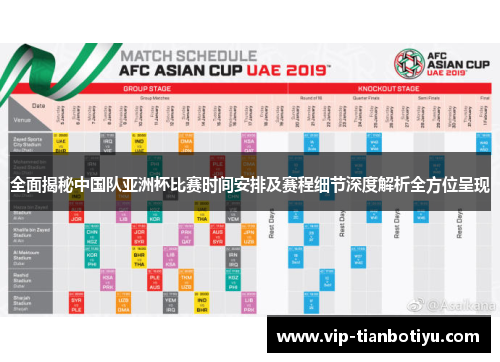 全面揭秘中国队亚洲杯比赛时间安排及赛程细节深度解析全方位呈现